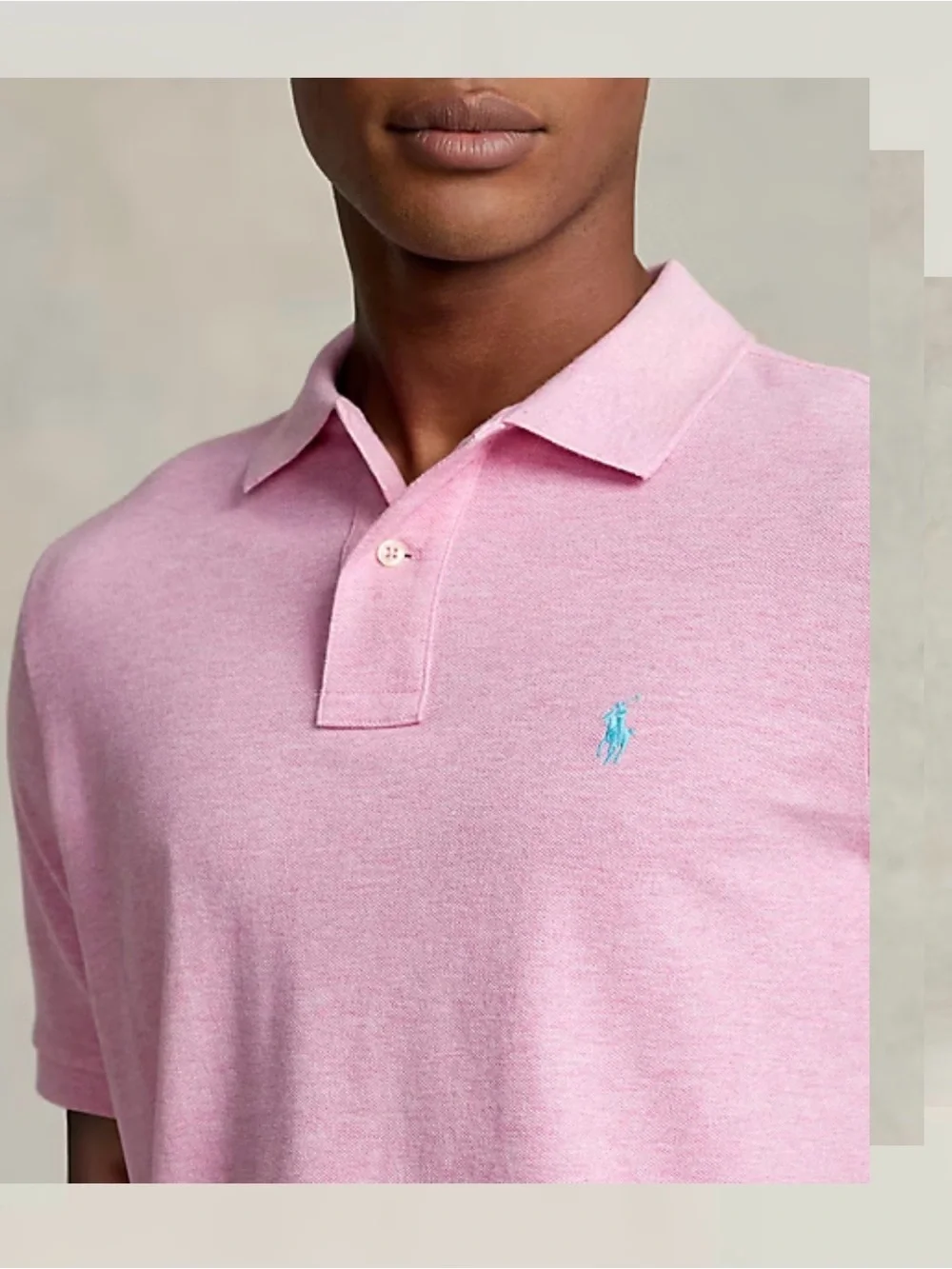 Ralph Lauren Light Pink Short-Sleeve Polo Classic Fit Size X-Large 100% Cotton